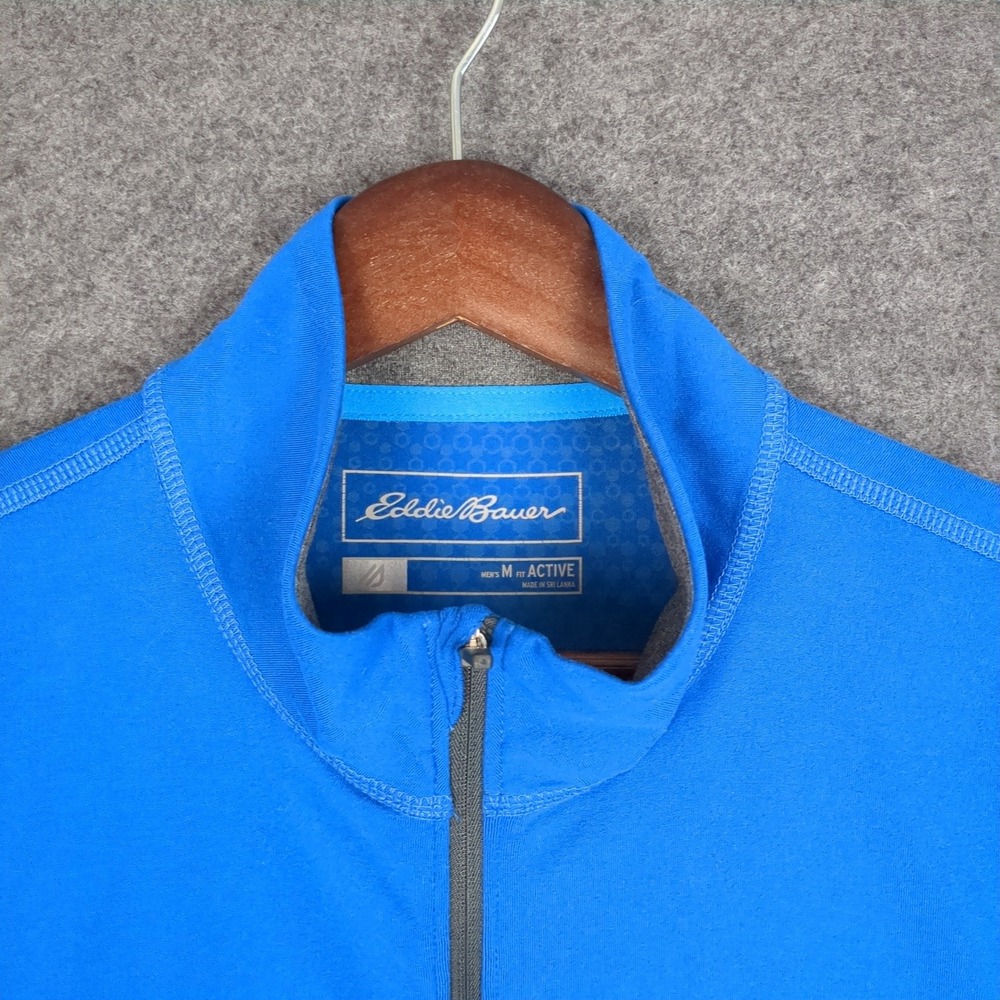 Eddie Bauer Mens Blue Active Fit‎ FreeHeat 1/4 Zip Pullover Sweatshirt Size M - Picture 7 of 12